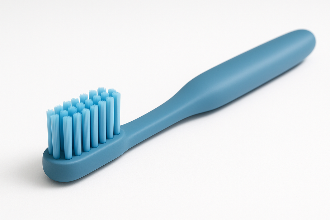 A blue tooth brush